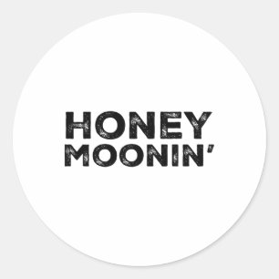 Honeymoon Vacation Paares Verheiratet Matching Hon Runder Aufkleber