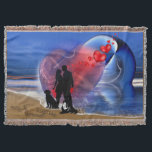 Honeymoon Valentine Decke<br><div class="desc">Ich Liebe meine neue Ehefrau - oder meinen neuen Ehemann und hoffe,  dass sie oder er dieses Flitterwochengeschenk der Liebe tragen wird</div>
