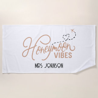Honeymoon Vibes Wedding Gift Strandtuch