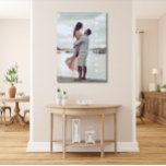 Honeymoon Wedding Custom Foto Künstlicher Leinwanddruck<br><div class="desc">Flitterwochen Hochzeit kundenspezifische Foto-Imitate Canvas Print - Einfach dieses Foto durch Ihr eigenes ersetzen (in Porträtausrichtung und hoher Auflösung). Romantische WHITE "Honeymoon" Typografie entlang der Seite. Sie können die Farbe dieses Textes ändern,  um Ihr Foto besser Anzug.</div>