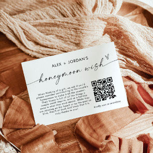 Honeymoon Wish Card QR Code Honeymoon Fund Dankeskarte