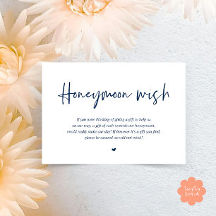 Honeymoon Wish Fund Cash Begleitkarte