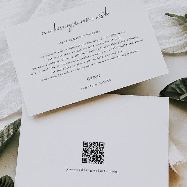 Honeymoon Wish Wedding Geschenkkarte Save The Date (Von Creator hochgeladen)