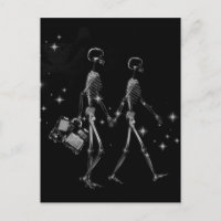 Honeymoon X-Ray Skeleton Newlyweds - B&W