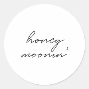 Honeymoonin Bride Bridal Groom Junggeselinnen-Absc Runder Aufkleber
