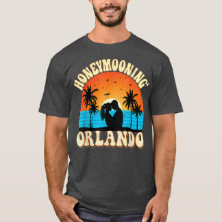 Honeymoonin Bride Groom Florida Sunset Honeymoon i T-Shirt