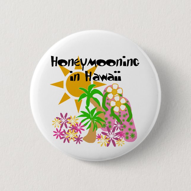 Honeymooning in Hawaii Button (Vorderseite)