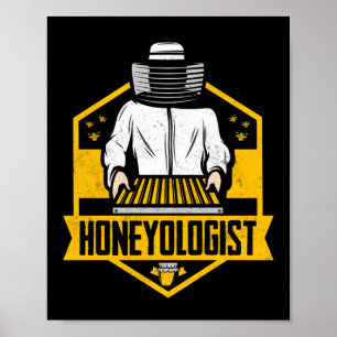 Honeyologin Beekeeper Honey Bee Poster