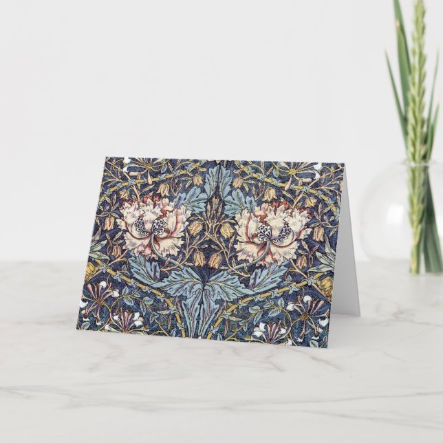 Honeysuckle Art Nouveau Blume Grußkarte Karte (Vorderseite)