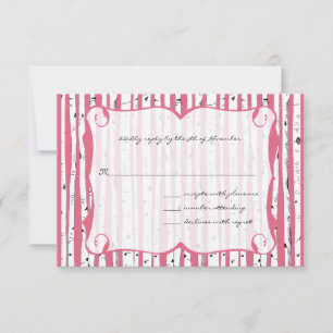 Honeysuckle Birch Tree Wedding Response Card RSVP Karte
