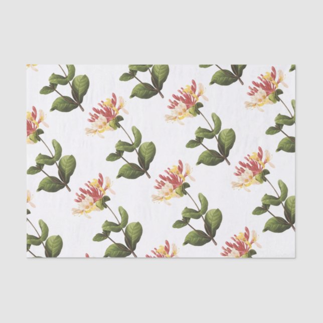 Honeysuckle Blume Muster Seidenpapier (Vorderseite)