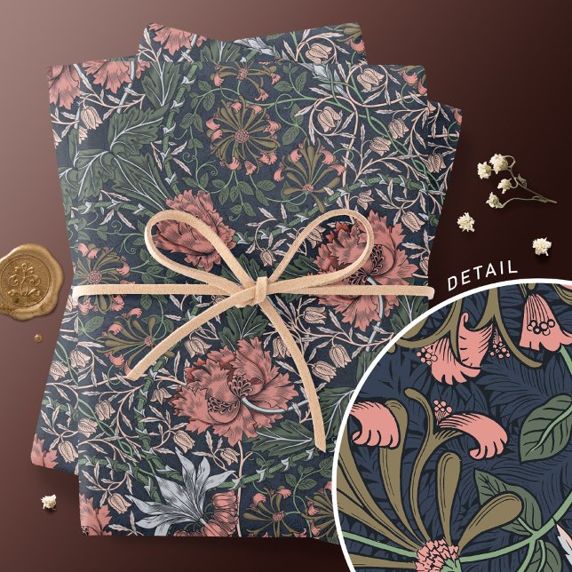 Honeysuckle Delight William Morris Larkspur Geschenkpapier Set (Von Creator hochgeladen)