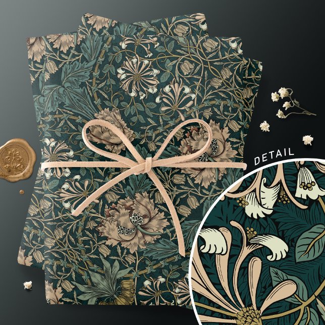 Honeysuckle Delight William Morris Larkspur Geschenkpapier Set (Von Creator hochgeladen)