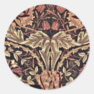 Honeysuckle, ein Vintages Design von William Morri Runder Aufkleber