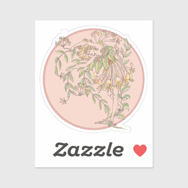 Honeysuckle Fee - Vintage Gartenmühle Aufkleber (Blatt)