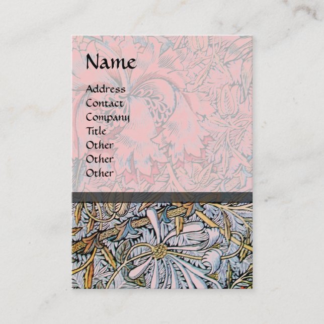 HONEYSUCKLE, gelb, rosa, weiß Visitenkarte (Vorderseite)