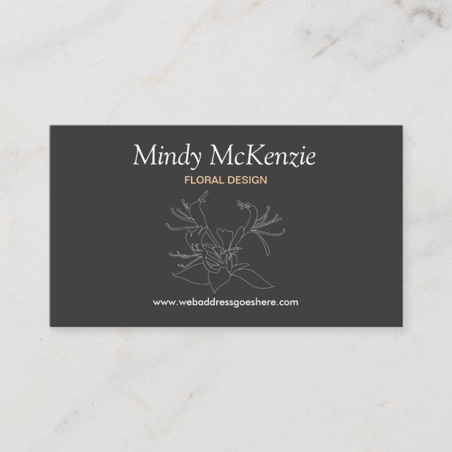 HONEYSUCKLE GRAY Business Card Visitenkarte (Vorderseite)