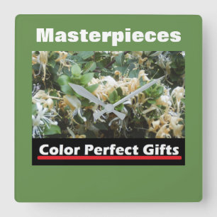 Honeysuckle Quadratische Wanduhr