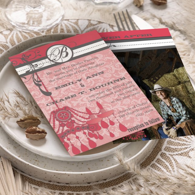 Honeysuckle Vintag Chandelier Save the Date (Von Creator hochgeladen)