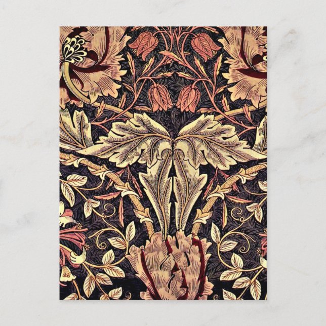 Honeysuckle, Vintages Blumendesign, Postkarte (Vorderseite)