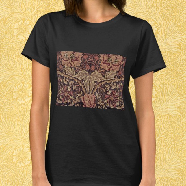 Honeysuckle von William Morris, Garden Blume Art T-Shirt (Honeysuckle by William Morris, Garden Flowers Art T-Shirt)