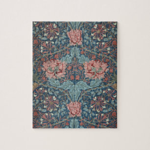 Honeysuckle von William Morris, Vintage Blume Art Puzzle