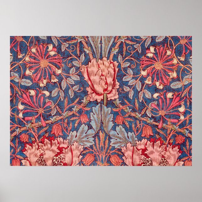 Honeysuckle, Wallpaper von William Morris Poster (Vorne)