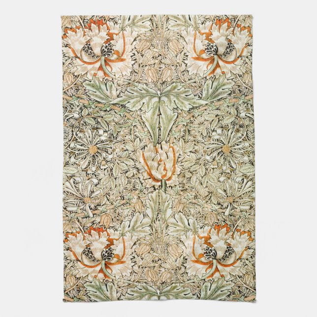 Honeysuckle, William Morris Geschirrtuch (Vertikal)