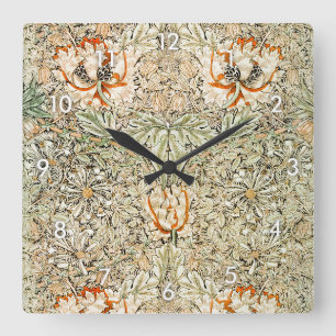 Honeysuckle, William Morris Quadratische Wanduhr