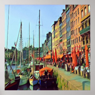 HONFLEUR - Andocken - Ansicht Poster