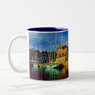 HONFLEUR - Docking - alte Anlegestelle - Panorama Zweifarbige Tasse