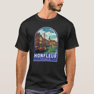 Honfleur France Travel Art Vintag T-Shirt