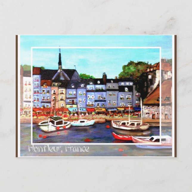 Honfleur, Frankreich - Malerei Postcard Postkarte (Vorderseite)