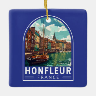 Honfleur Frankreich Reise Kunst Vintage Keramikornament