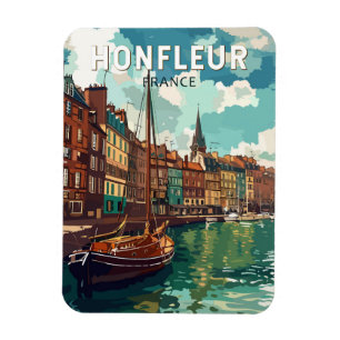 Honfleur Frankreich Reise Kunst Vintage Magnet
