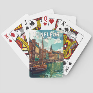 Honfleur Frankreich Reise Kunst Vintage Spielkarten