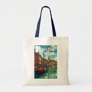 Honfleur Frankreich Reise Kunst Vintage Tragetasche