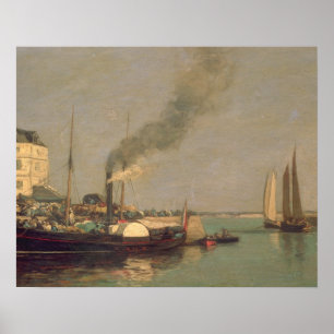 Honfleur. La Jetee, 1854-57 (Öl auf Platte) Poster