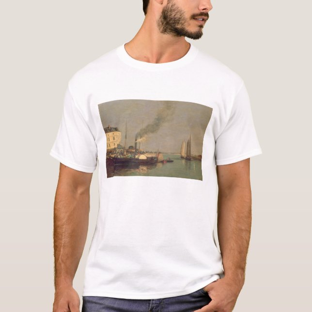 Honfleur. La Jetee, 1854-57 (Öl auf Platte) T-Shirt (Vorderseite)