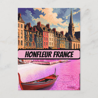 Honfleur Poster Frankreich Reise Druck Vintage Wan Postkarte