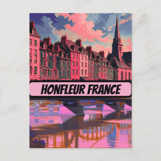 Honfleur Poster Frankreich Reise Druck Vintage Wan Postkarte