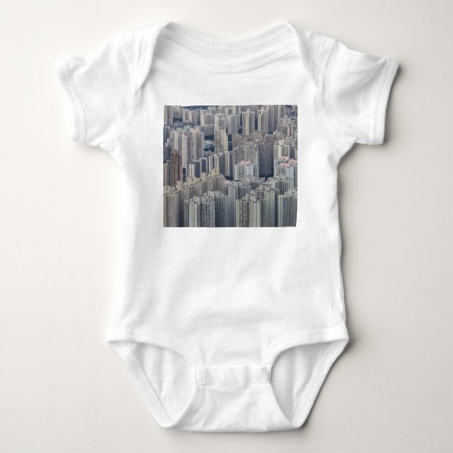 Hong Kong Apartment Gebäude Pattern Baby Strampler (Vorderseite)