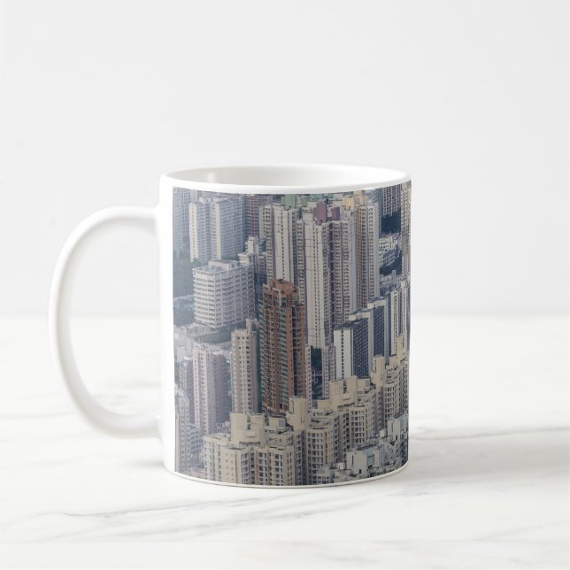 Hong Kong Apartment Gebäude Pattern Kaffeetasse (Links)