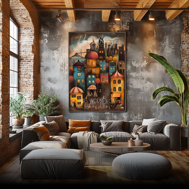 Hong Kong: Asia's World City - Whimsical Art Poster (Von Creator hochgeladen)