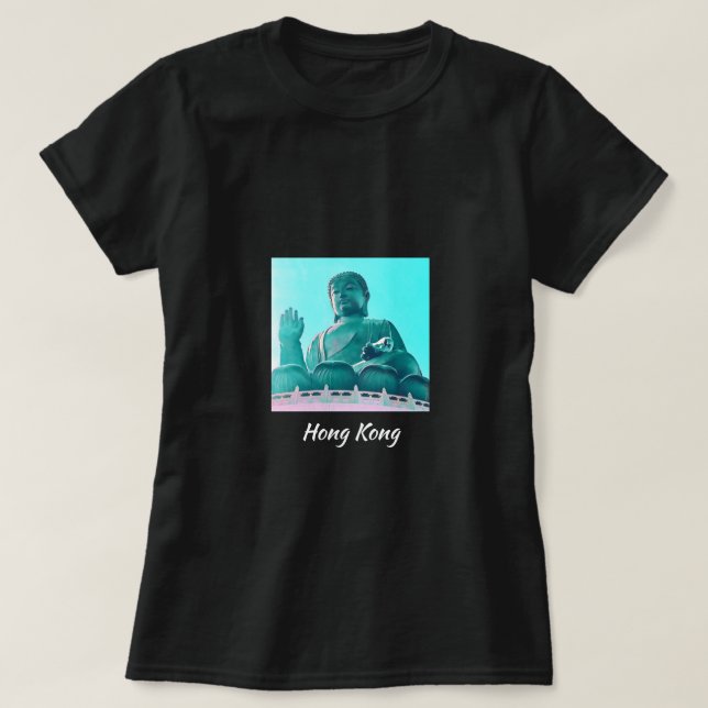 Hong Kong Big Buddha Lantau Island Reise T-Shirt (Design vorne)