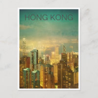 Hong Kong China Travel Art Vintag Chinesisch asiat
