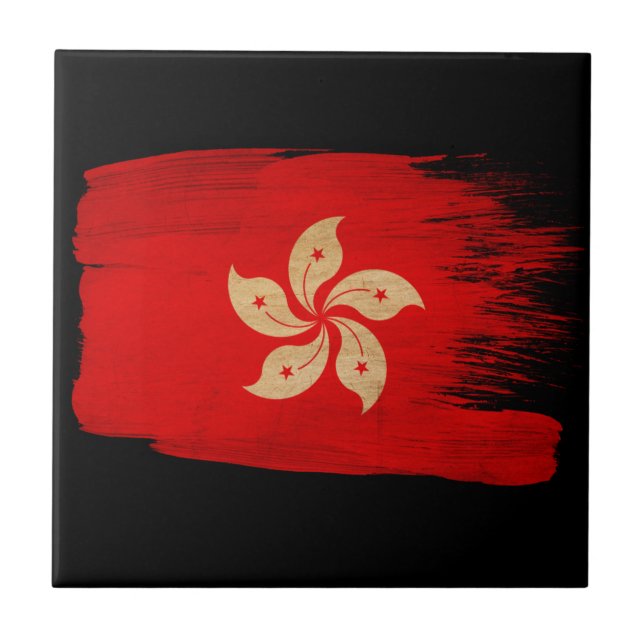 Hong Kong-Flagge Fliese (Vorderseite)