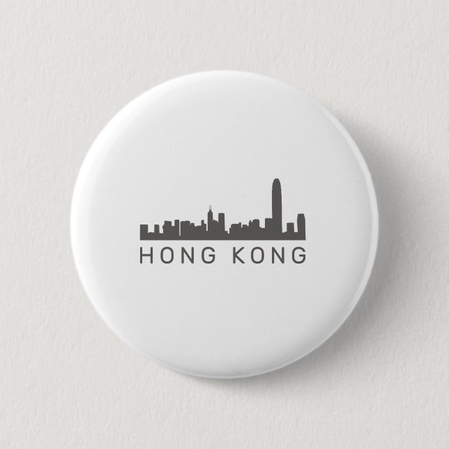 Hong Kong Geschenk HK Skyline Geschenk Button (Vorderseite)