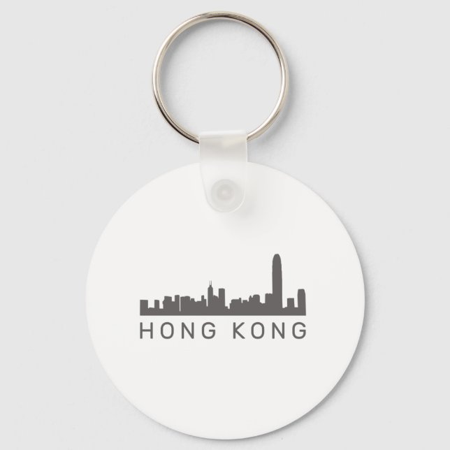 Hong Kong Geschenk HK Skyline Geschenk Schlüsselanhänger (Vorderseite)