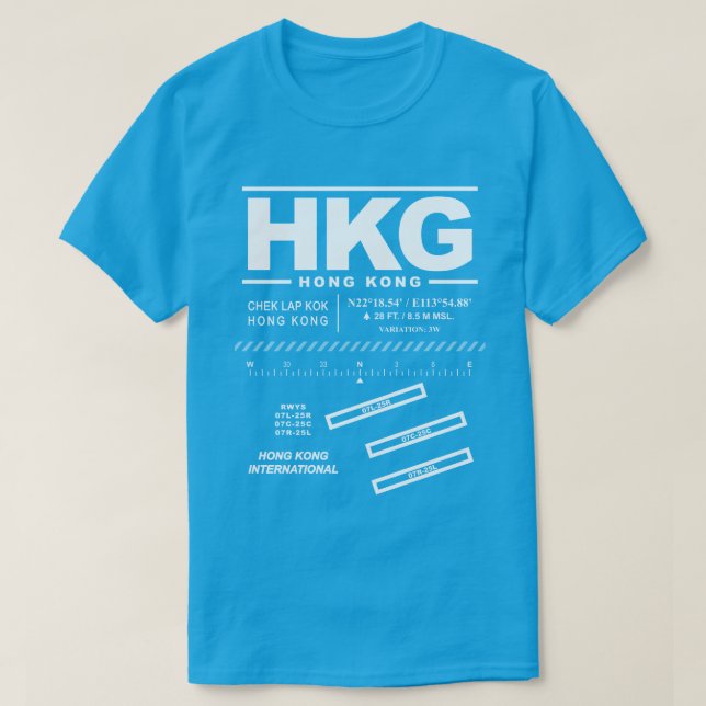 Hong Kong International Airport HKG T-Shirt (Design vorne)